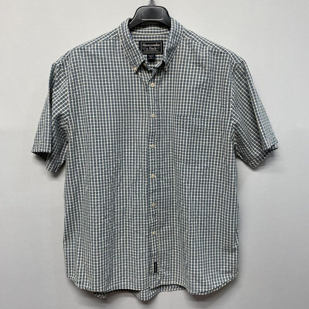 Abercrombie & Fitch Men Short Sleeve Button Shirt Top Size XL X-Large M268 -26